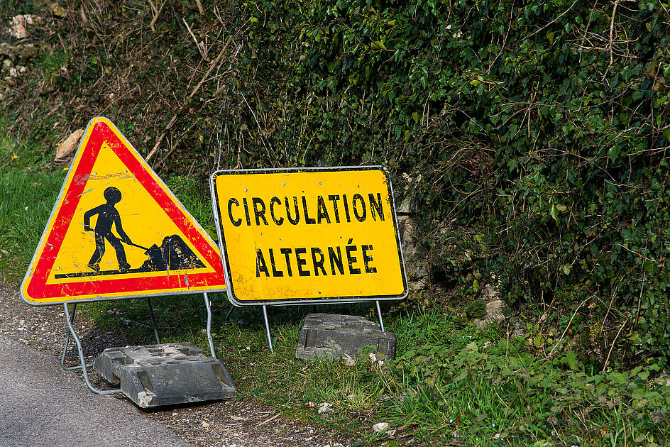 Travaux en cours sur les routes départementales